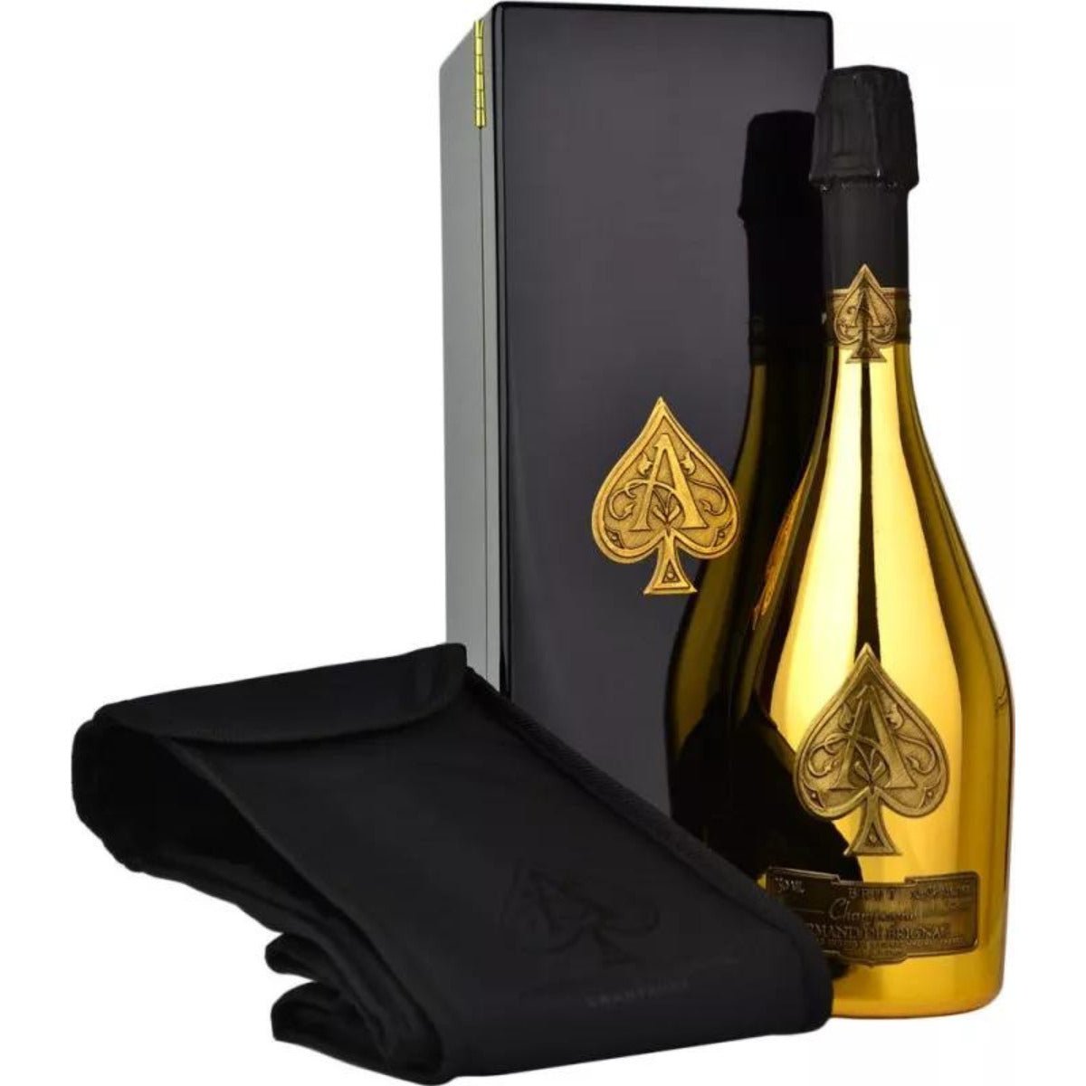 Armand de Brignac Gold Brut Champagne with wooden case Armand de Brignac Gold Brut Champagne with wooden case