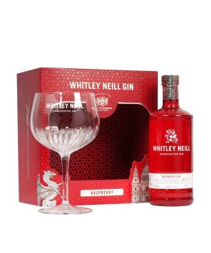 GIFT GIN WHITLEY NEILL RASPBERRY 43% 70CL + 1 BICCHIERE