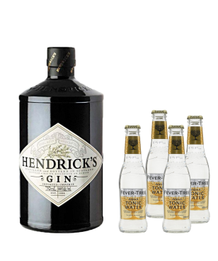 Hendrick's 1 litro e 4 Fever Tree Indian (4x200ml)