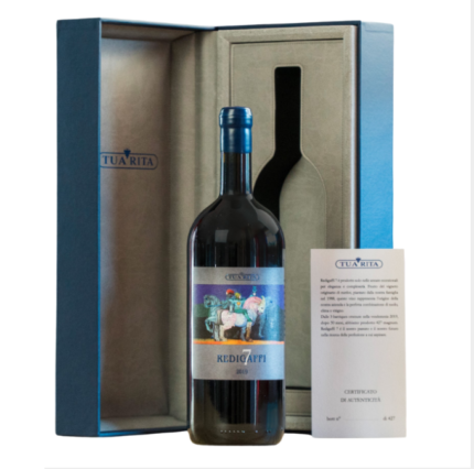 Redigaffi 7 2018 Toscana Rosso Indicazione Geografica Tipica Tua Rita MAGNUM con astuccio inserto in pietra