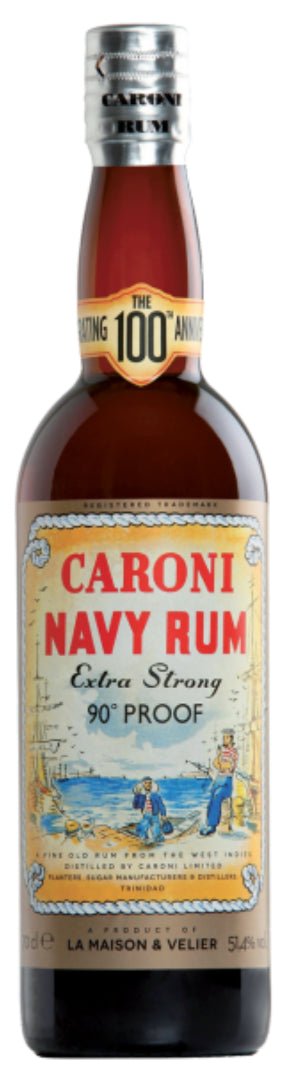 Rum Caroni Navy Rum Extra Strong 90° Proof 100° Anniversario Astucciato