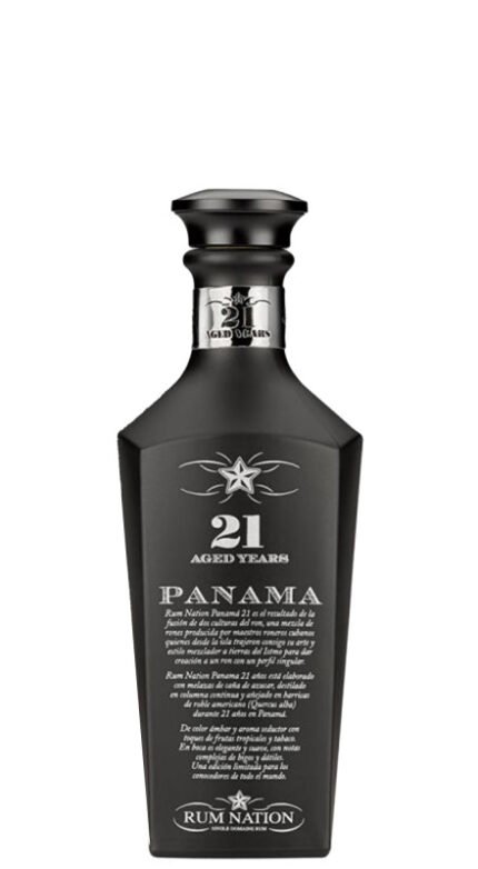 Rum Nation Panama 21 Y.O. Decanter Black